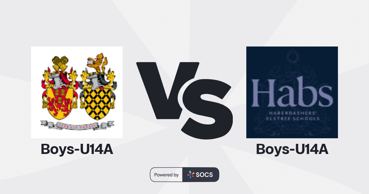 Watford Grammar School for Boys Boys-U14A vs Haberdashers' Elstree ...